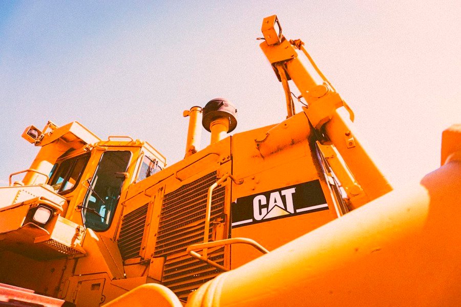 Bulldozer used for site grading and earthworks